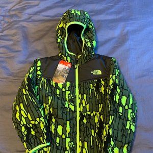 The North Face Jacket Boy's Youth S (7/8) Camo Bright Green